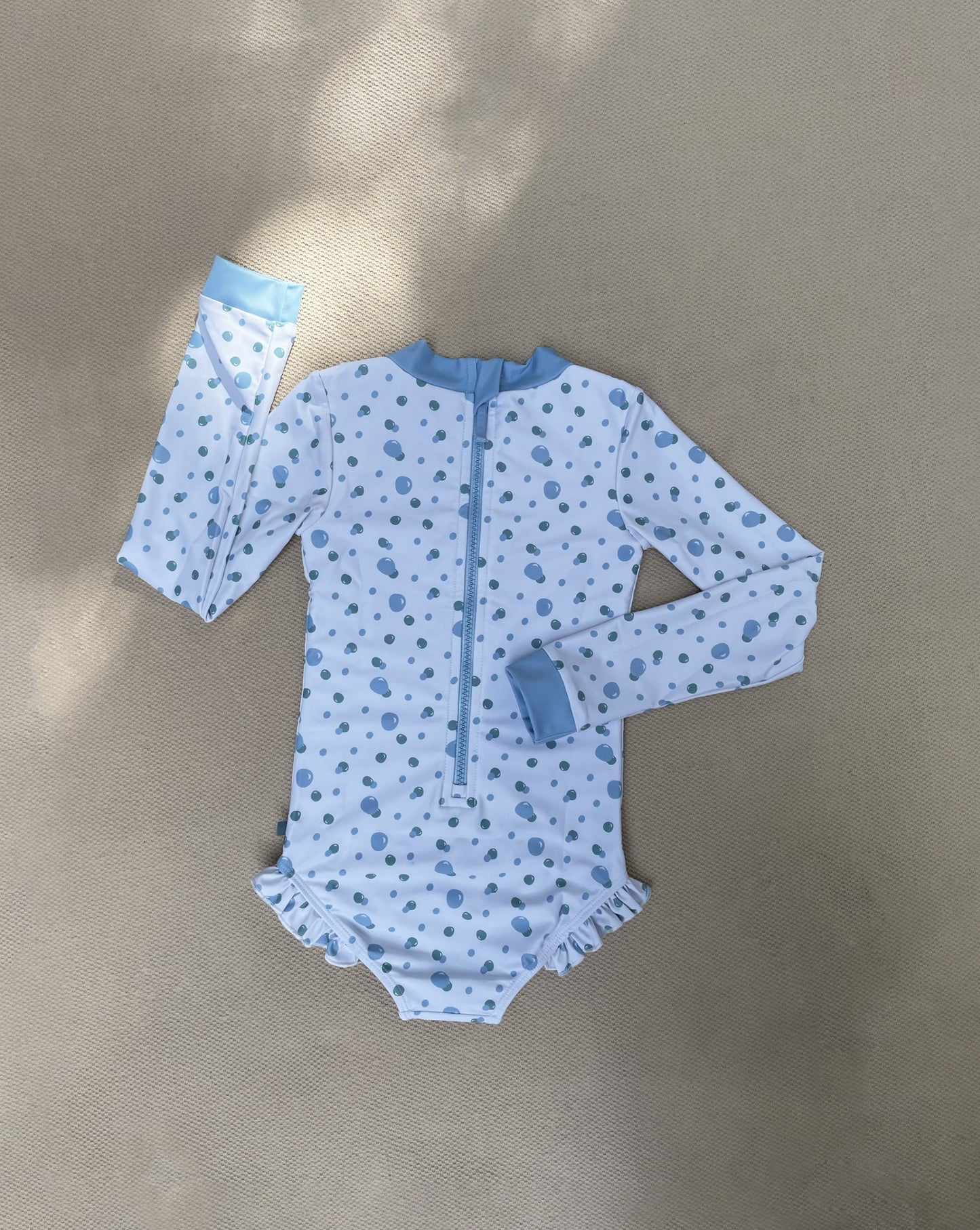 SPECKLE - Ruffle Long Sleeve Swimsuit