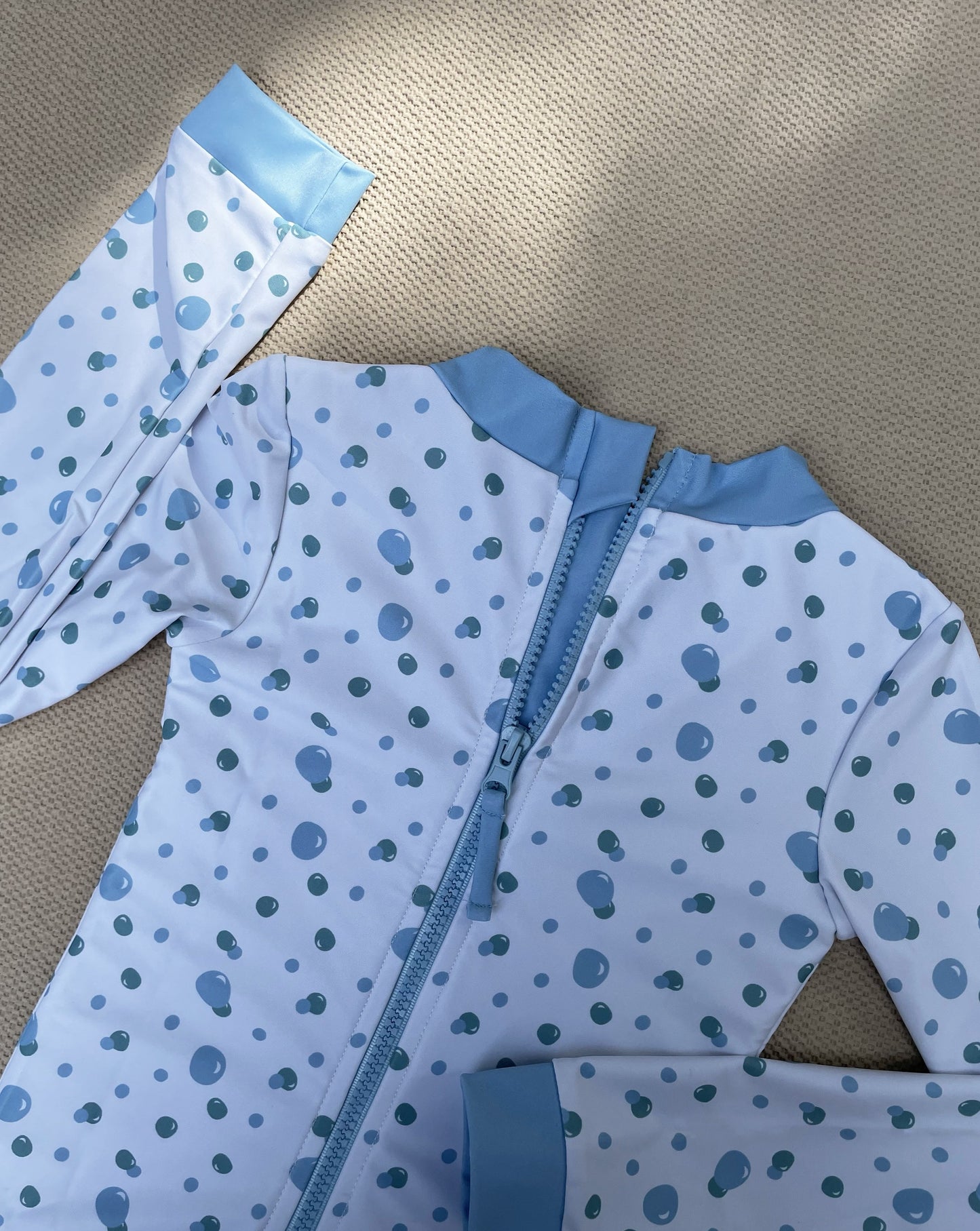 SPECKLE - Ruffle Long Sleeve Swimsuit