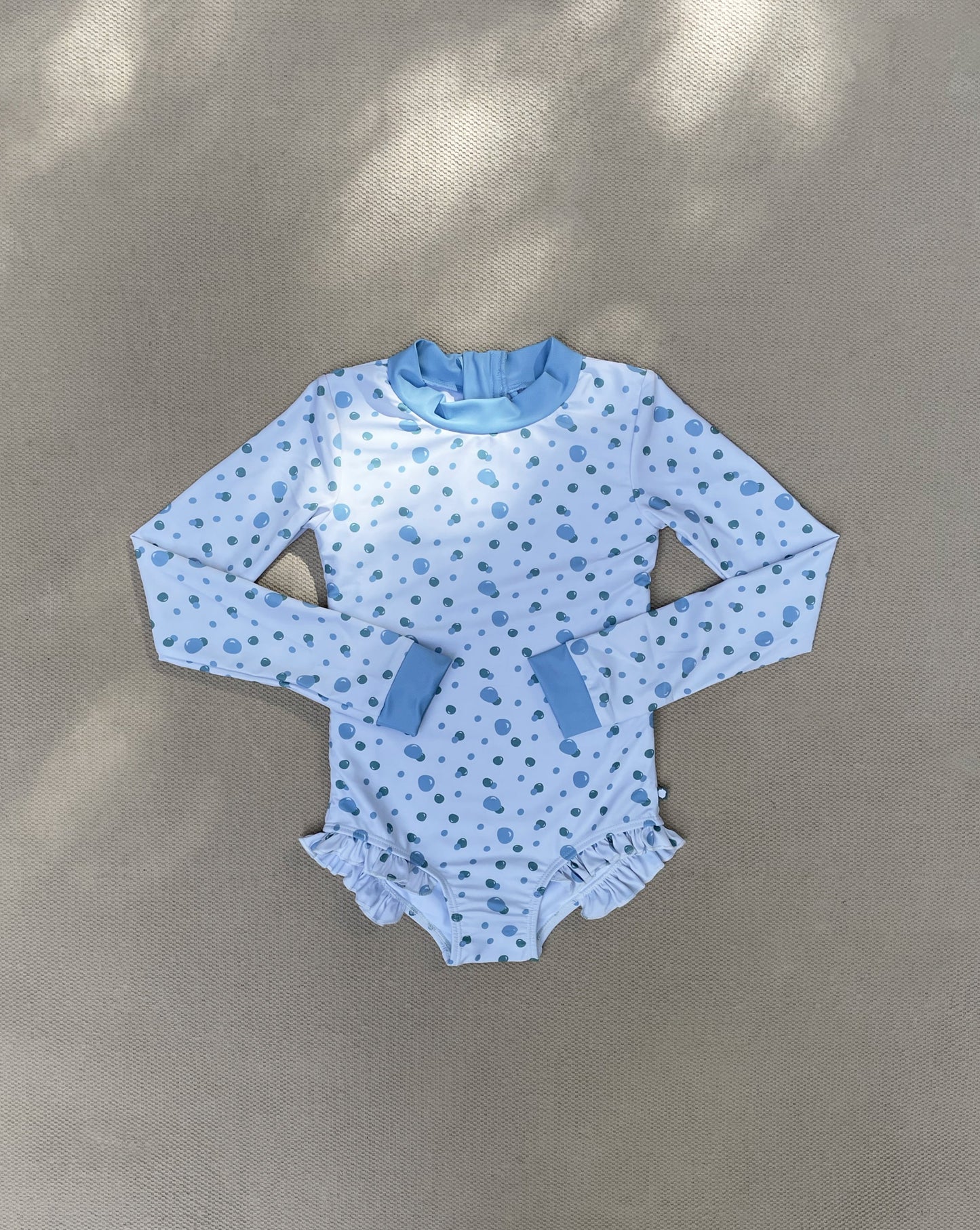 SPECKLE - Ruffle Long Sleeve Swimsuit